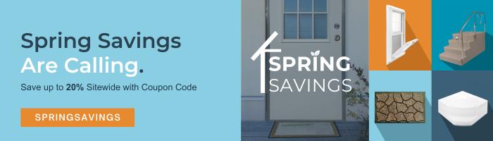 Spring Savings Sale 20% off sitewide through April 30th